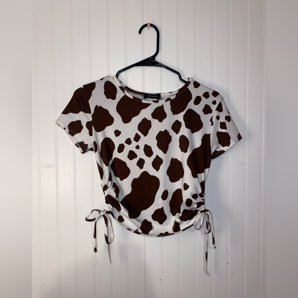 Cow Print Crop Top